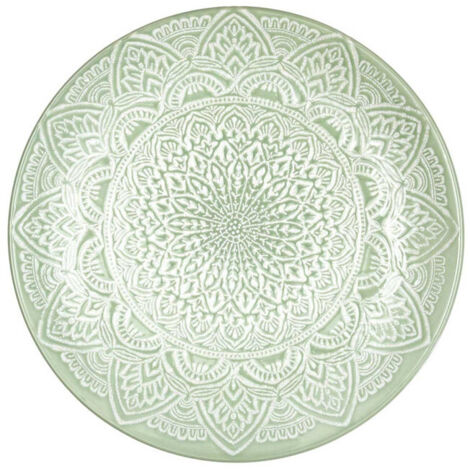 Lot de 6 Assiettes Plates "Sahara" 27cm Vert