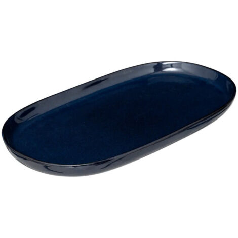 Plat de Présentation "Terre Inconnue" 30cm Bleu