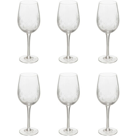 Lot de 6 Verres à Vin Design "Victoria" 38cl Transparent