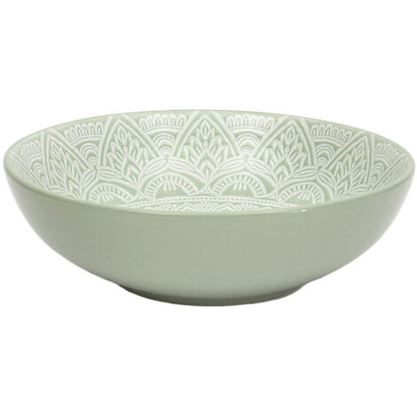 Lot de 6 Assiettes Creuses "Sahara" 18cm Vert