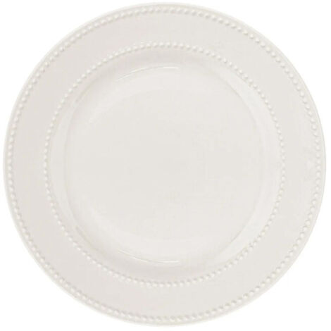 Lot de 6 assiettes plates 27cm en porcelaine blanche – Ronde – Design épuré pour décoration de table – Poids 0,76 kg l'unité – Secret De Gourmet
