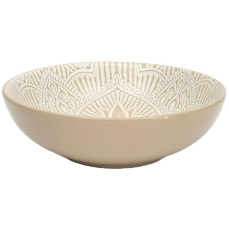 Lot de 6 Assiettes Creuses "Sahara" 18cm Beige