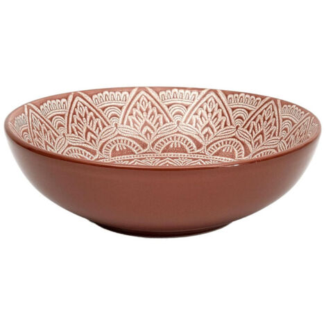 Lot de 6 Assiettes Creuses "Sahara" 18cm Terracotta (1/3)