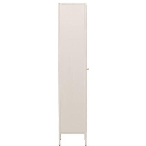 Vitrine Design en Métal "Cali" 180cm Beige