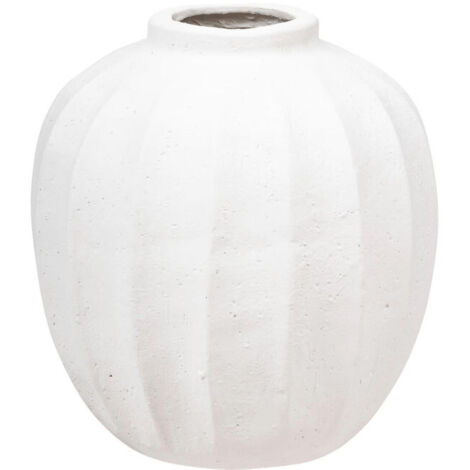 Vase Boule en Céramique "Amia" 28cm Blanc (1/3)