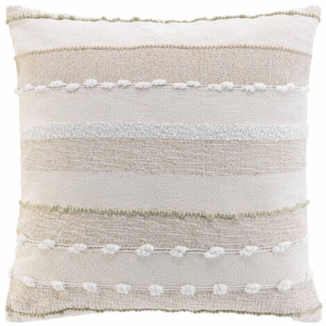 Coussin Déco Fantaisie "Santos" 60x60cm Beige (1/5)