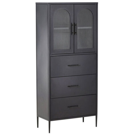 Vaisselier Design en Métal "La Paz" 160cm Noir (1/5)