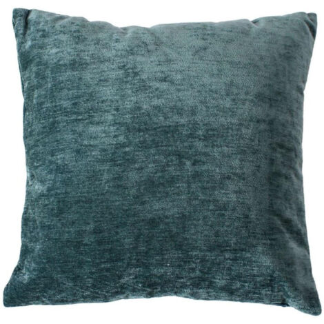 Housse De Coussin Décor Carré Boussac 60x60 Cm - Cachemire Vert Et Dos Velours Coton - Occasion
