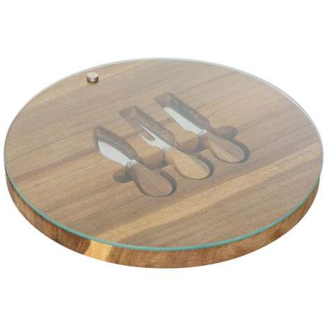 Ancien 6 assiettes décor fromage et nom en GRÈS DE GIEN cheese party boîte bois