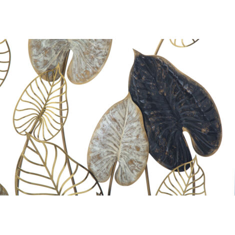Décoration Murale Encadrée En Métal Multicolore - Design Feuilles, Dimensions 30,5 X 3 X 88,5 Cm - 13