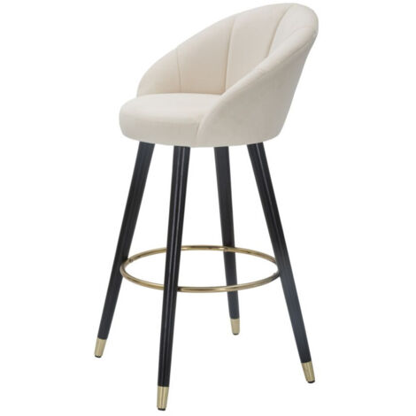 Tabouret Design Paris 40cm Gris & Or | Leroy Merlin