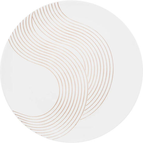 Secret De Gourmet Lot De 6 Assiettes Plates Osara 27 Cm - Porcelaine Blanche Élégante Et Robuste