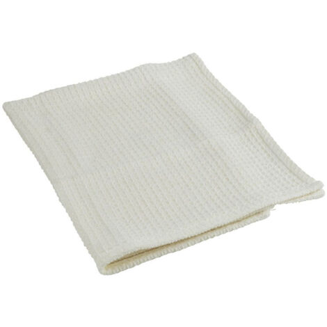 Serpillière en Coton "Nid d'Abeille" 70cm Blanc (1/2)
