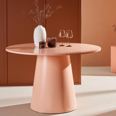 Table à manger ronde 120x120x75 cm en bois et décor marron foncé Visto | Maisons du Monde