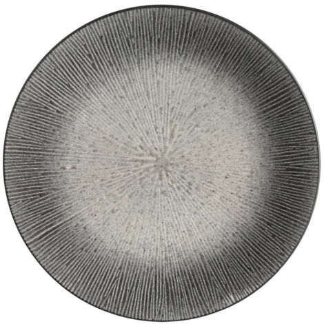 Lot de 6 Assiettes Plates "Atelier" 27cm Gris