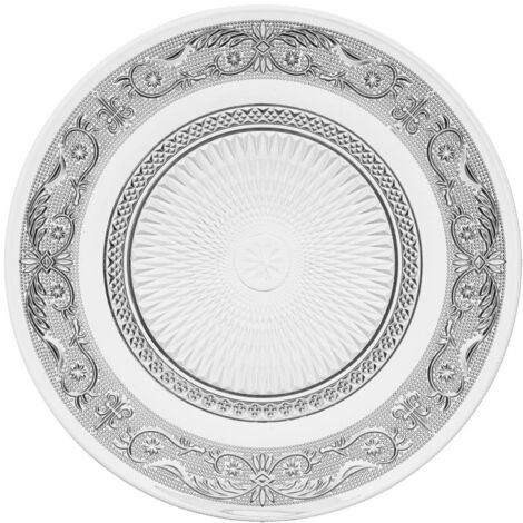 Lot de 6 Assiettes Plates "Renaissance" 25cm Transparent