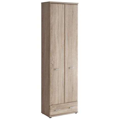 Armoire 2 Portes "Armario" 203cm Chêne (1/4)