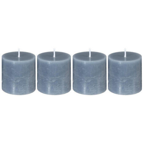 Lot de 4 Bougies Votives "Rustic" 4,5cm Gris (1/4)
