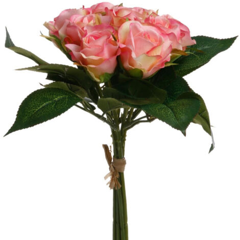 Bouquet de Fleurs "9 Roses" 25cm Rose (1/2)
