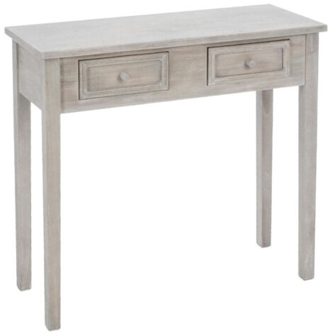 Console 2 Tiroirs "Charme" 80cm Naturel (1/4)