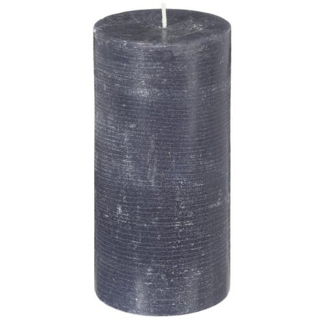 Bougie Cylindrique "Rustic" 14cm Gris (1/3)