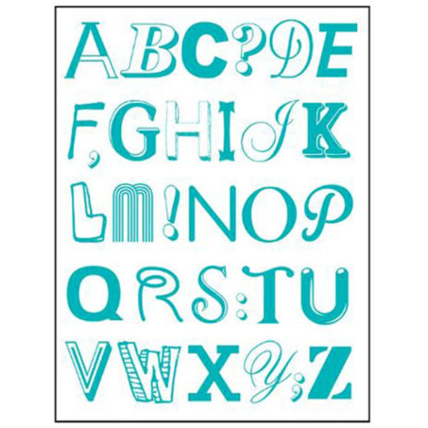 Stickers "Alphabet" 50x70cm Bleu (1/2)