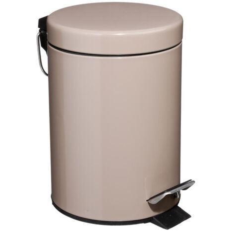 Lot De 2 Poubelles Rondes De Salle De Bain 1,3 Gallon - Bronze, Acier, Marche Pied