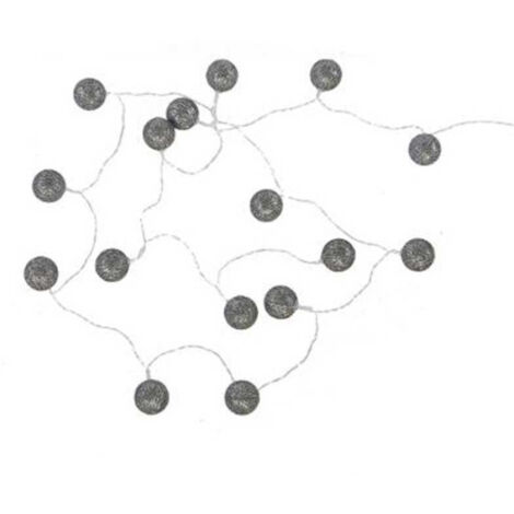 Guirlande Led "16 Mini Boules" 240cm Noir Pailleté (1/2)