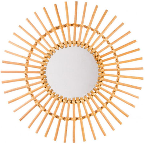 Miroir Mural "Rotin" 58cm Naturel (1/2)