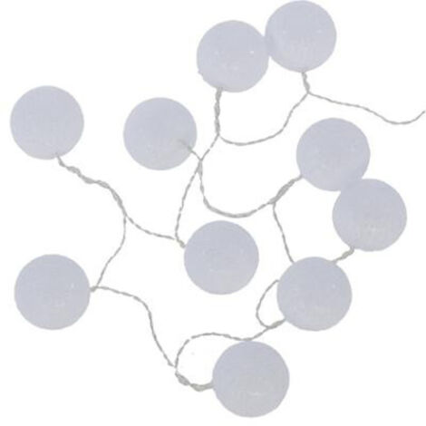 Guirlande Led "10 Boules" 165cm Blanc