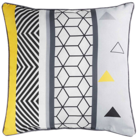 Coussin Déco "Yellow Mix" 40x40cm Multicolore (1/2)