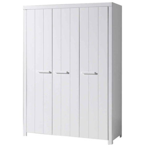 Armoire 3 Portes "Erik" 205cm Blanc (1/2)