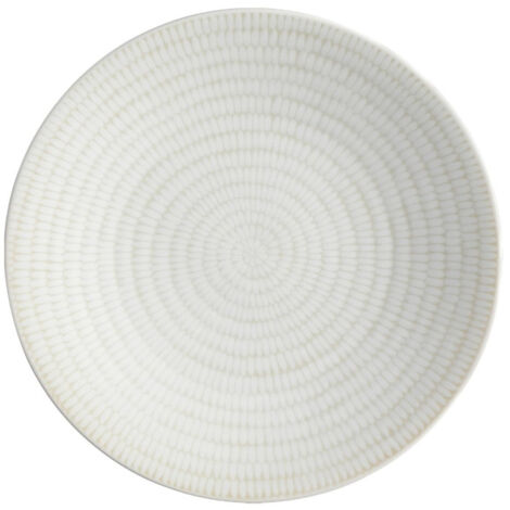 Lot de 6 Assiettes à Dessert "Rice" 21cm Blanc (1/3)