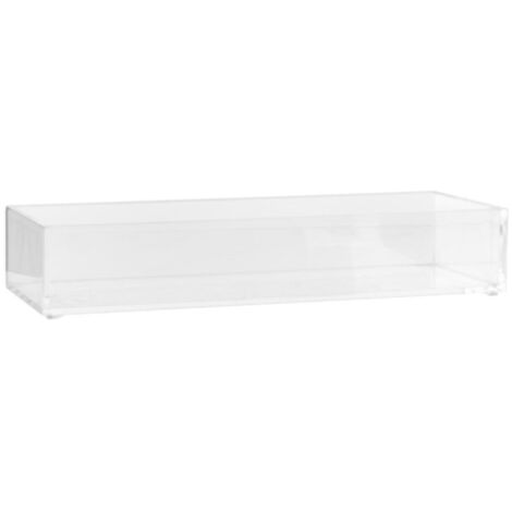 Plateau de Rangement Rectangulaire "Beauty" 25cm Transparent (1/2)
