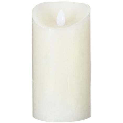 Bougie Led Flamme Vacillante "Vela" 460g Blanc