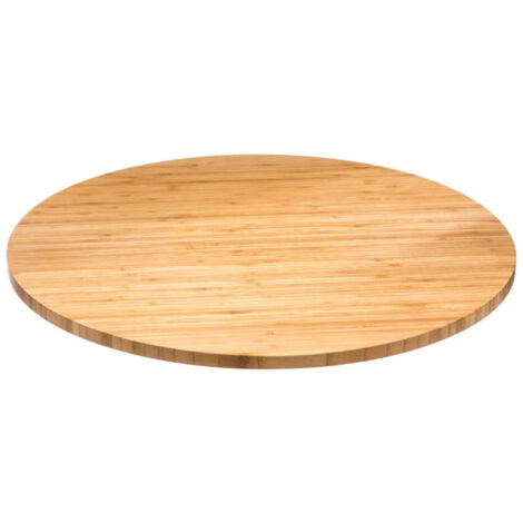 Plateau tournant en bambou naturel 50cm – Accessoire décoratif fonctionnel – Pour cuisine et salle à manger – Poids 2.1kg – Secret De Gourmet