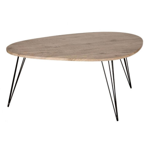 Table Basse Industriel "Neile" 97cm Marron (1/3)