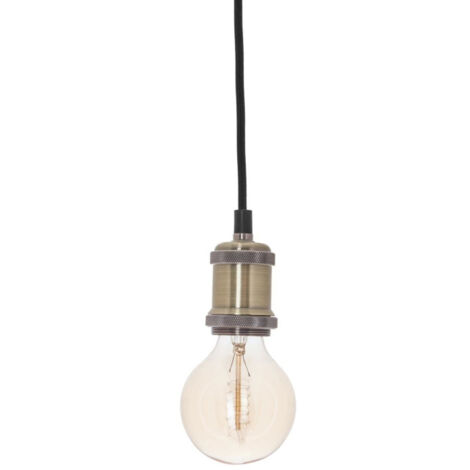 Lampe Suspension en Métal "Electra" 7cm Bronze (1/2)