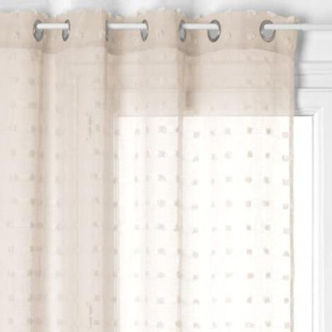 Atmosphera – Rideau voilage 'Lily' 140x240cm lin – 8 œillets pour accroche facile – Légèreté et sophistication pour intérieur lumineux