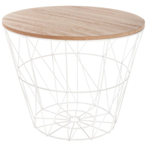 Table d'Appoint Design "Kumi" 30cm Blanc