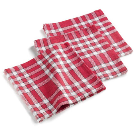 Lot de 3 Serviettes de Table "Traditio" 45x45cm Rouge