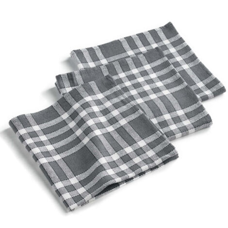 Lot de 3 Serviettes de Table "Traditio" 45x45cm Anthracite