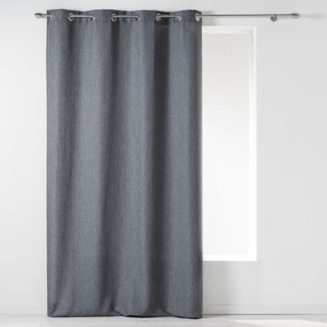 Rideau à Oeillets "Newton" 140x260cm Gris Anthracite (1/3)