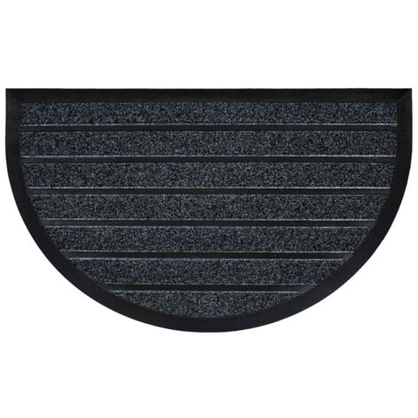 Tapis d'Entrée Demi-Lune "Marco" 45x75cm Gris (1/2)