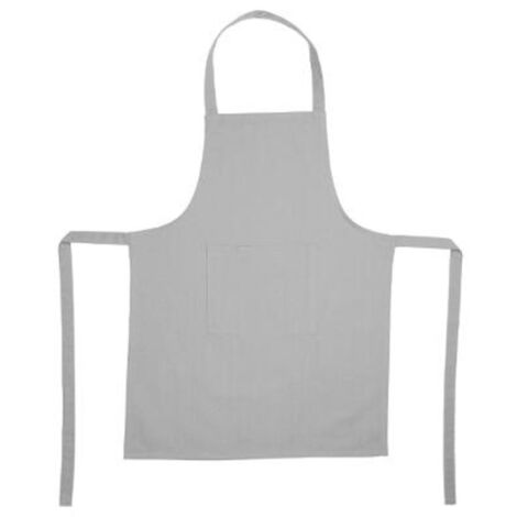 Tablier de Cuisine "Coton" 80cm Gris Clair (1/2)