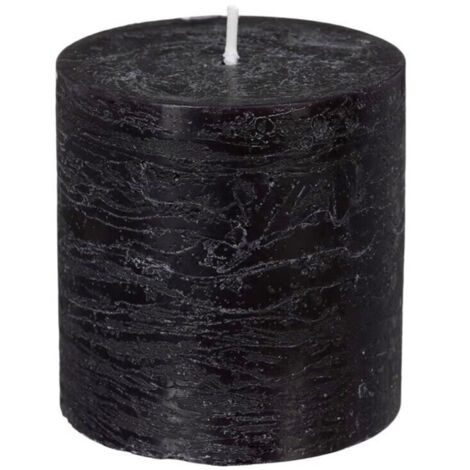Bougie Ronde "Rustic" 7cm Noir (1/2)
