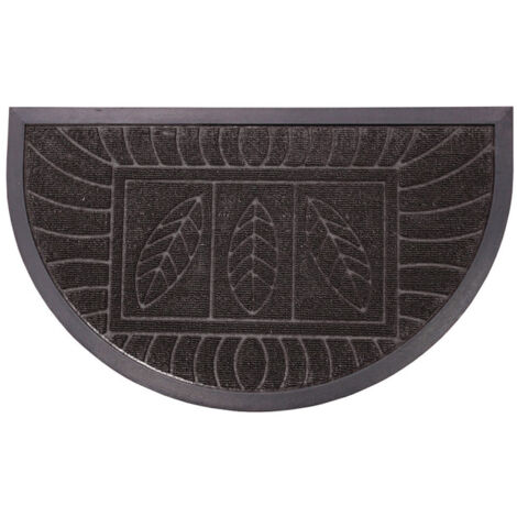 Tapis d'entrée caoutchouc (40 x 60 cm) Dalle Gris - Tapis