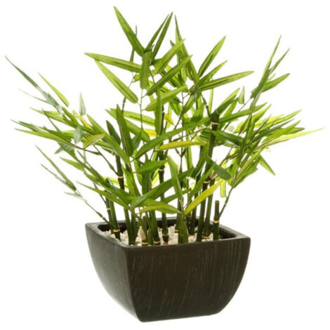 Plante Artificielle en Pot "Bambou" 35cm Noir (1/3)