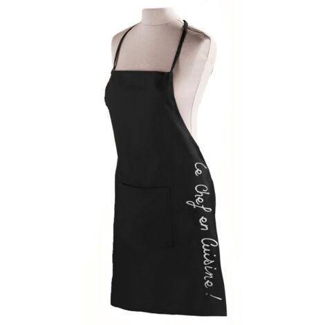Tablier de Cuisine "Cuistot" 84cm Noir (1/4)