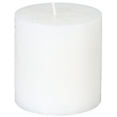 Bougie Ronde "Rustic" 7cm Blanc (1/3)